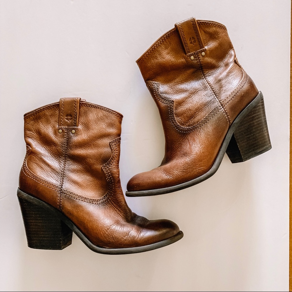 Lucky Brand Brown Western Style Booties